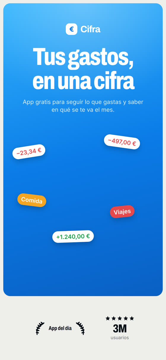 Tus gastos, en una cifra