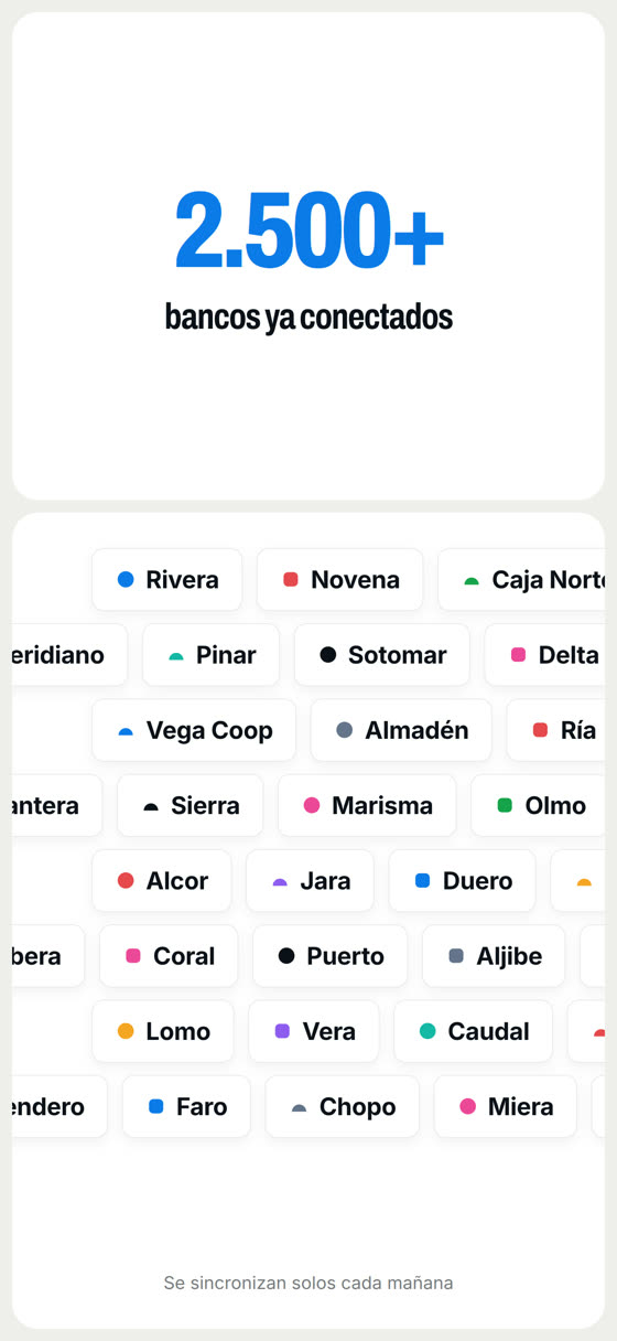 Tus cuentas, ya conectadas