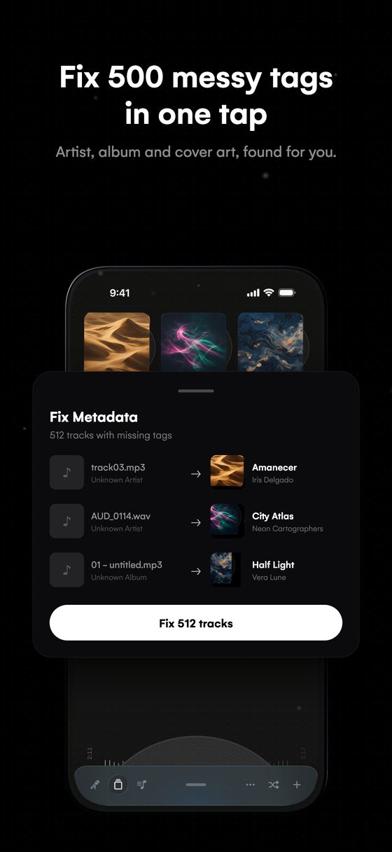Fix 500 messy tags in one tap