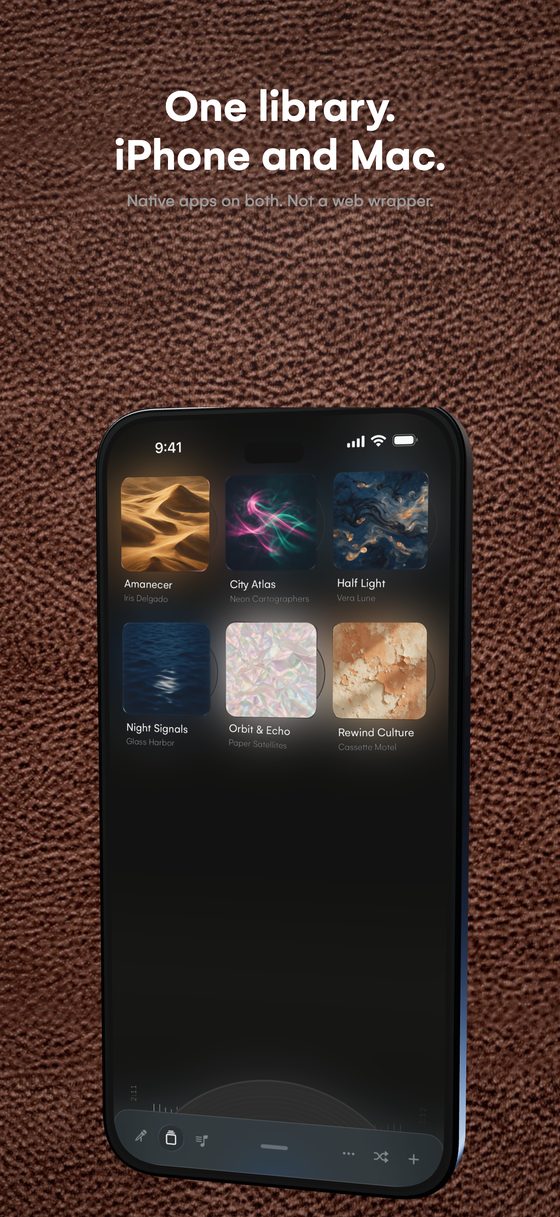 One library. iPhone and Mac.