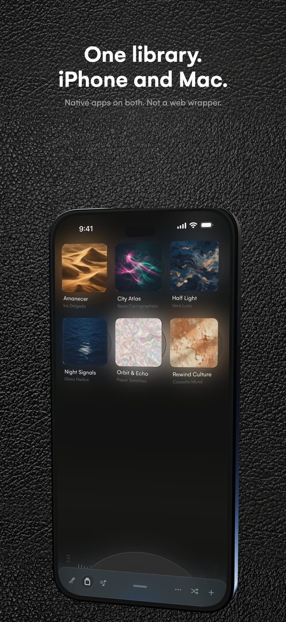 One library. iPhone and Mac.